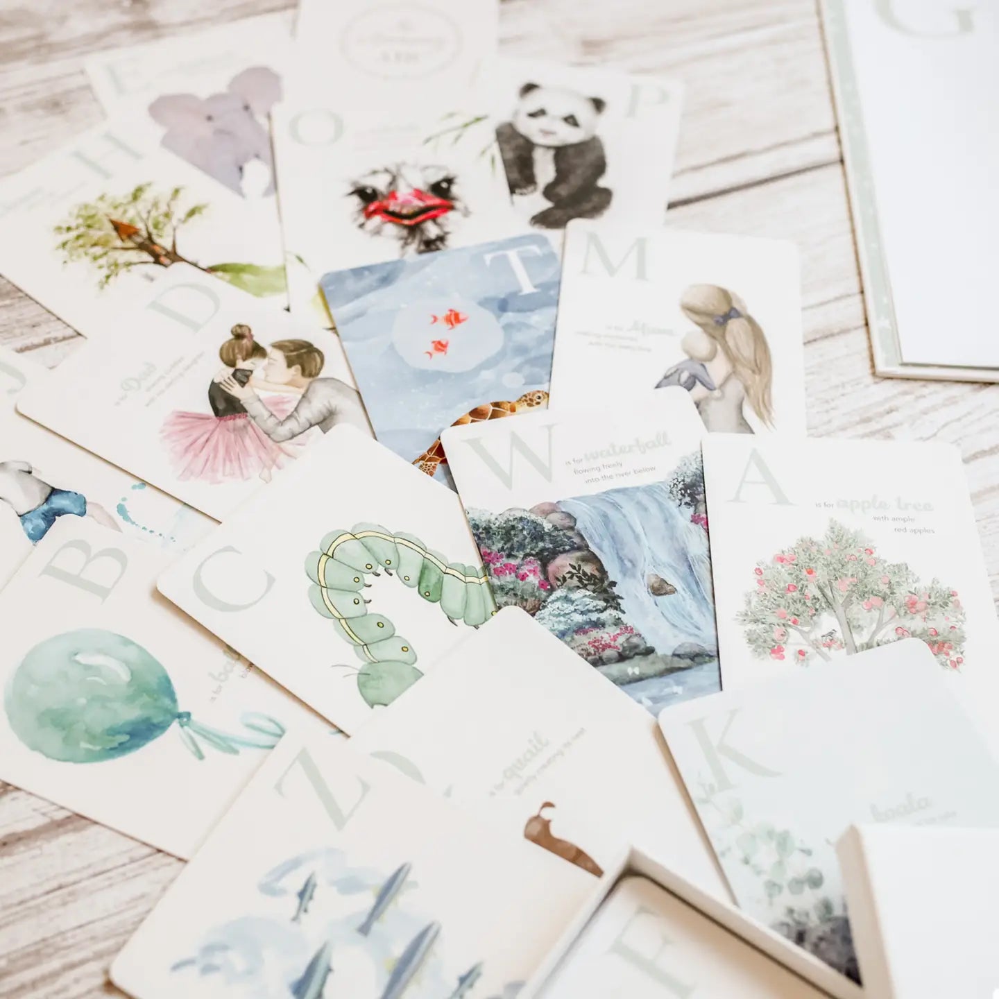 Amazing Watercolour ABC Flash Cards