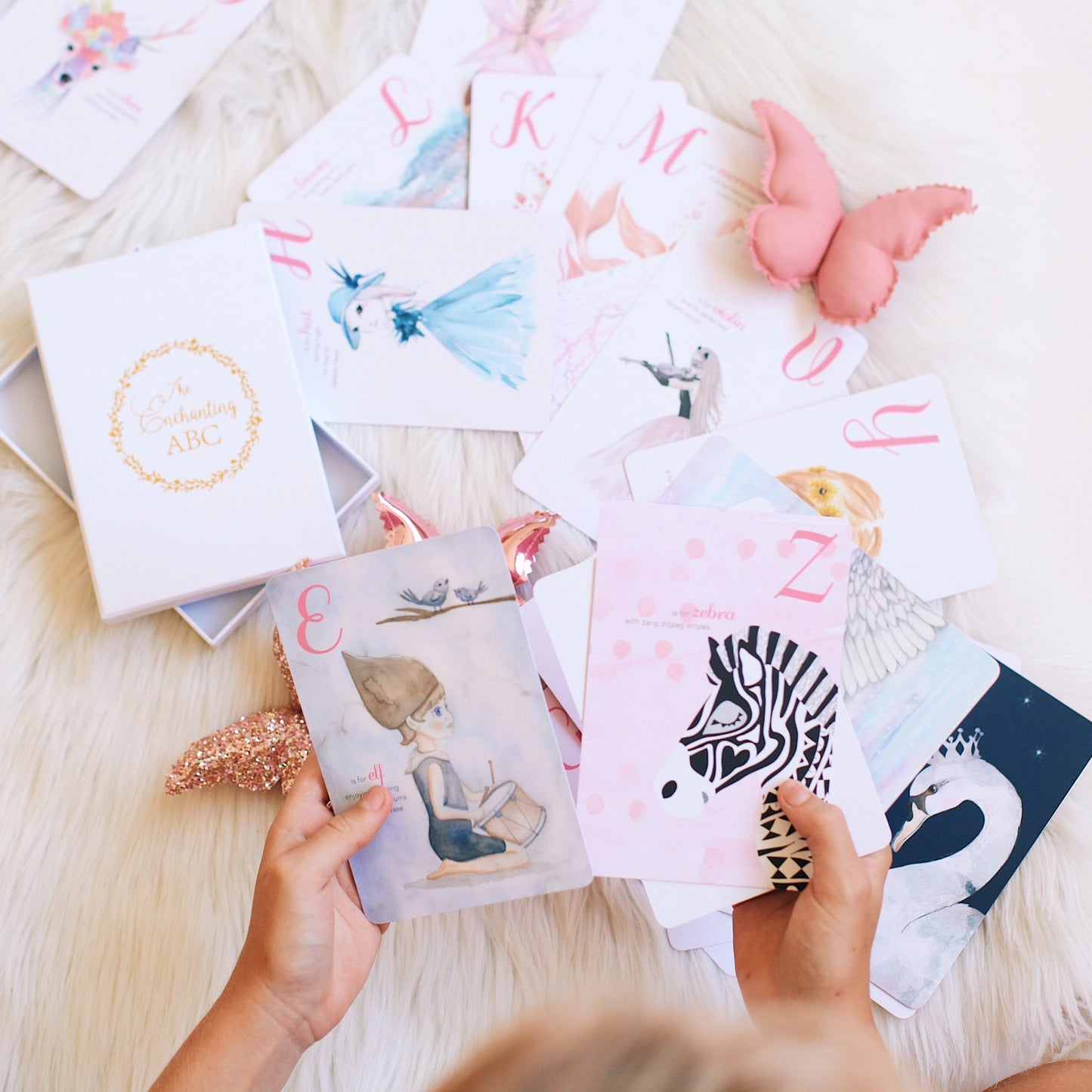 Enchanting Watercolour ABC Flash Cards