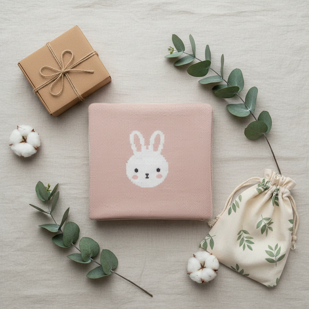 Premium gift presentation with your bunny blanket